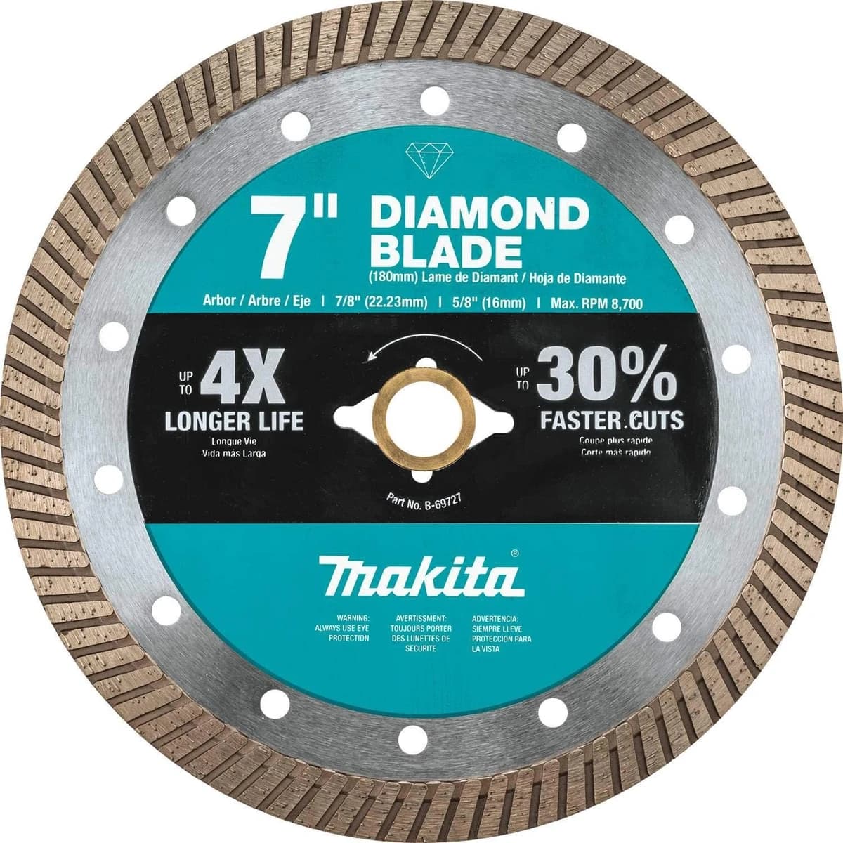 Makita 7" Diamond Blade Turbo General Purpose product image