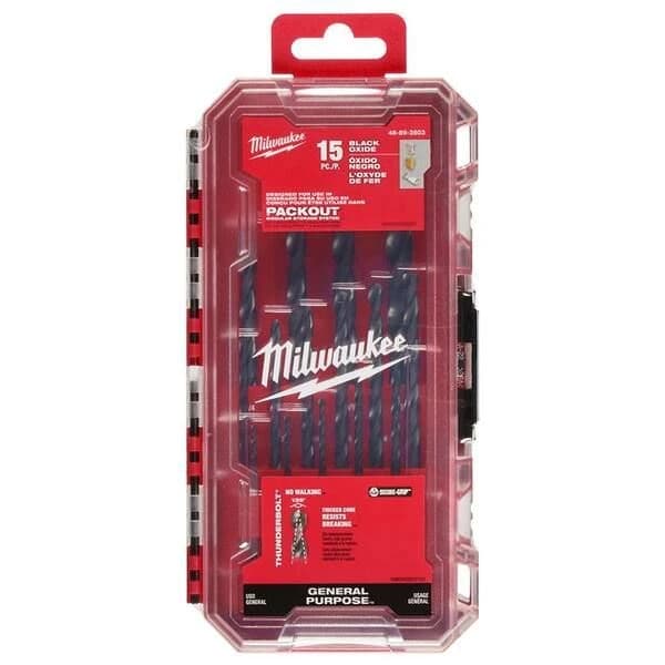 Milwaukee 15pc Thunderbolt Black Oxide Drill Bit Set product image