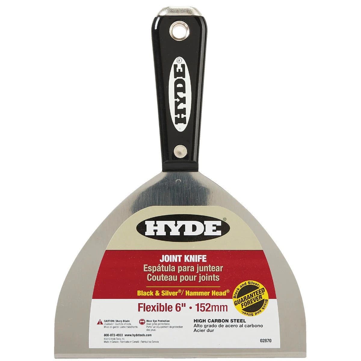 Hyde Black & Silver 6" High-Carbon Steel Joint Knife Scraper product image