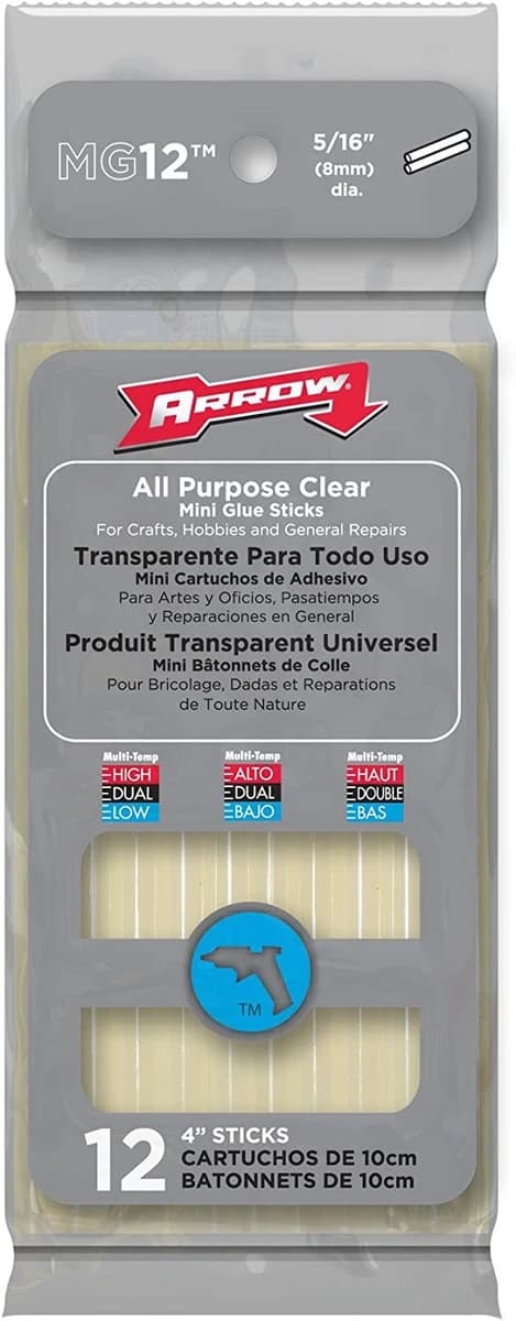 Arrow Fastener All Purpose 5/16" x 4" Mini Glue Sticks 12pk product image