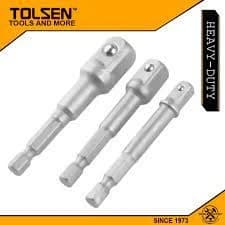 Tolsen 3pc Hex Adaptor 1/2", 3/8", 1/4" product image