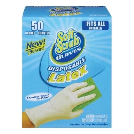 Soft Scrub Powder Free Disposable Latex Gloves 50ct product image