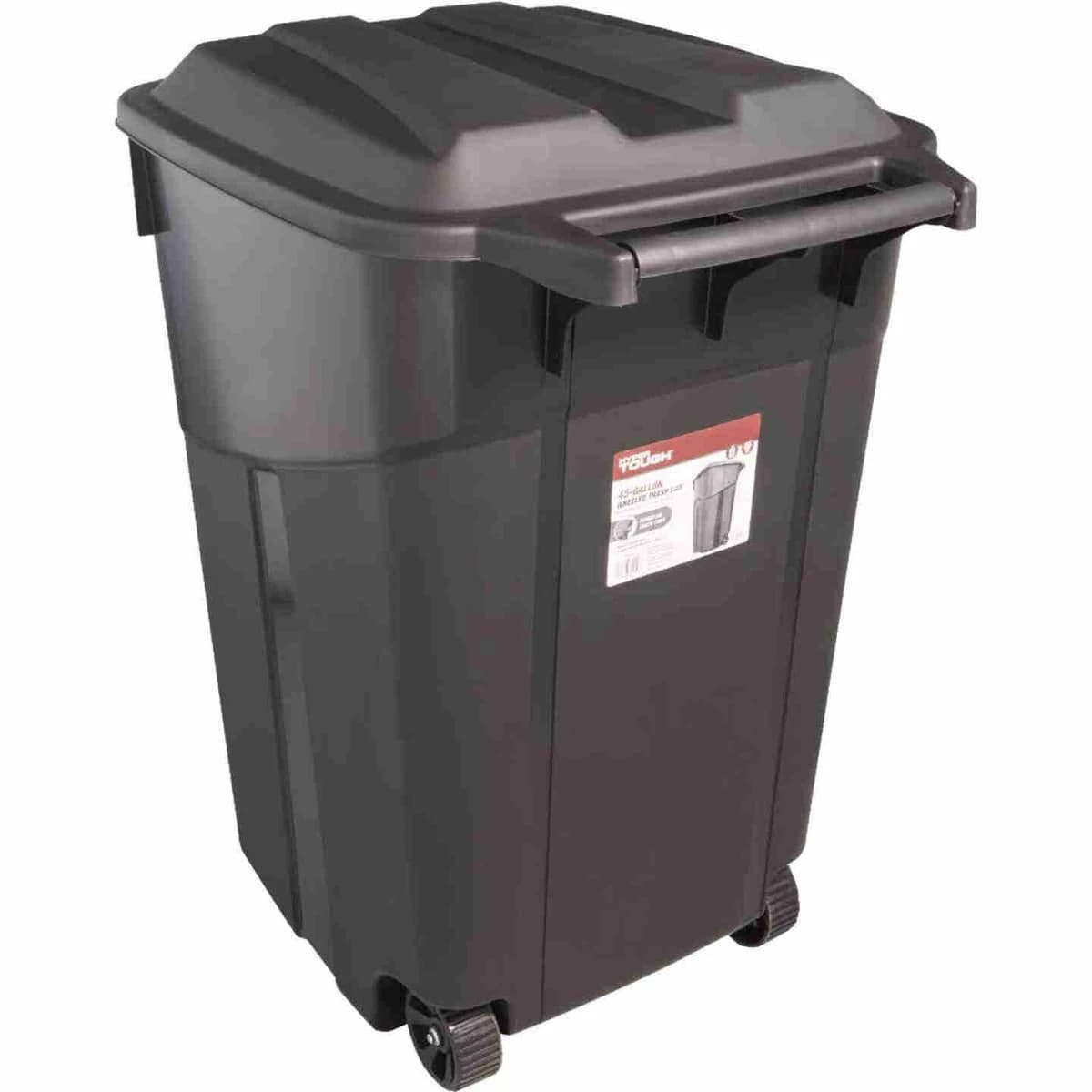United Solutions Rough and Rugged 45 Gal. Wheeled Trash Can with Attached Lid product image