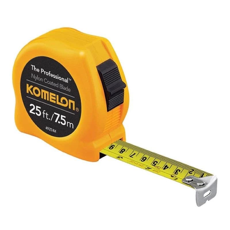 Komelon 25' x 1" Yellow Professional Measuring Tape product image