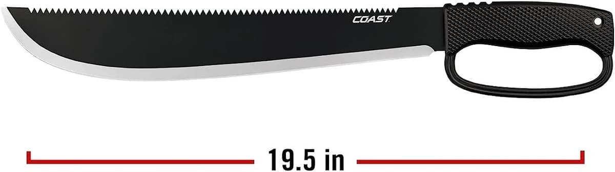 Coast F1400 Serrated Stainless Steel Machete with 14" Blade and Sheath Included product image
