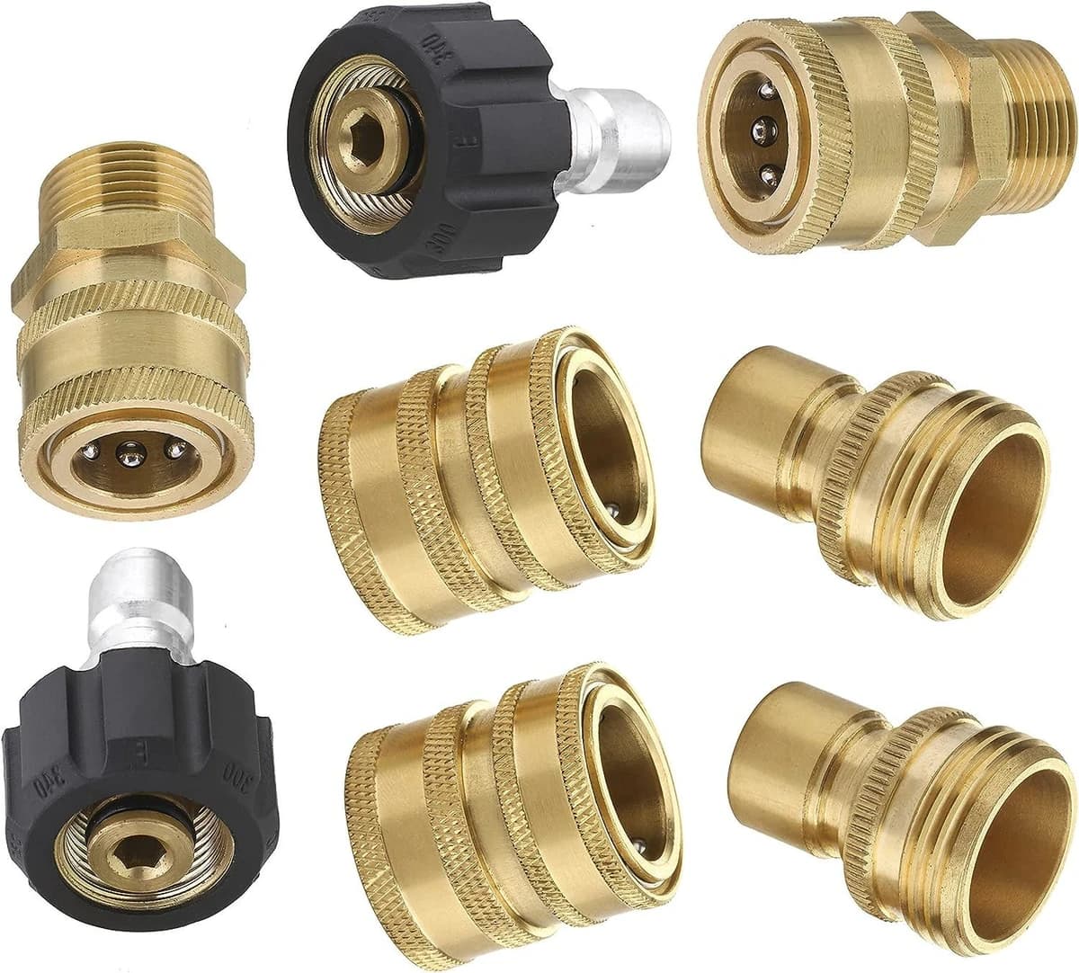 M Mingle Pressure Washer Adapter Set Quick Disconnect Kit M22 Swivel to 3/8" product image