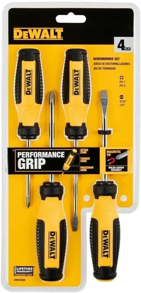 Dewalt Performance Grip Screwdriver Set 4Pc product image