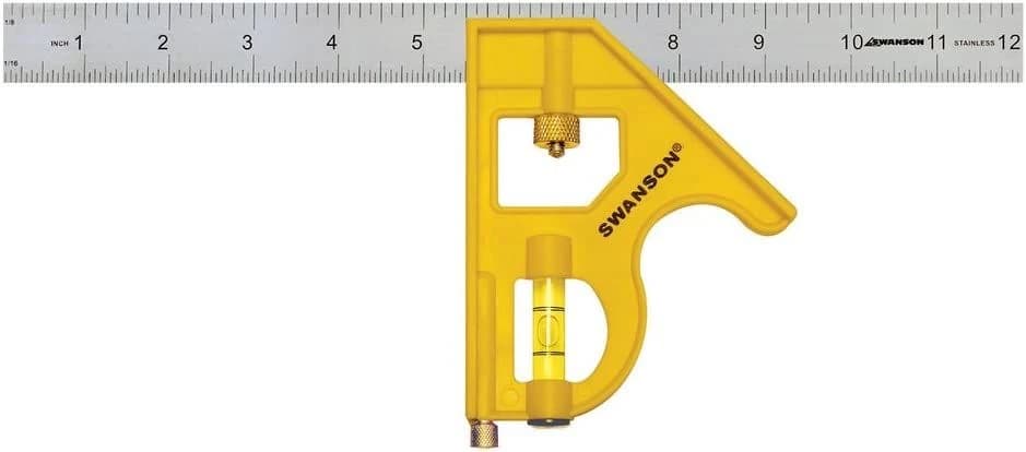 Swanson 12" Combo Square (Plastic Body, Stainless Steel Ruler and Brass Bolt) product image