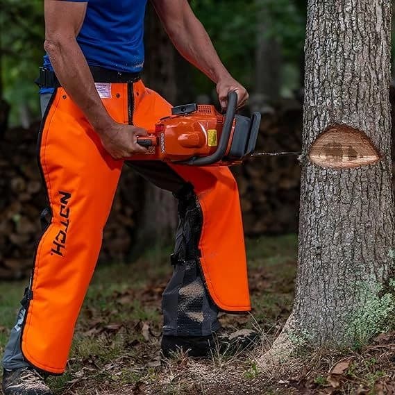 Notch Hi-vis Safety Orange Apron Style Chainsaw Chaps, Type A Frontal Protection product image