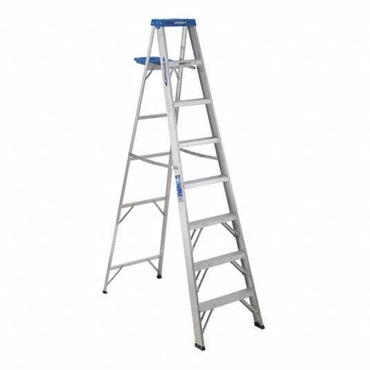 Werner Aluminum Stepladder, 8 ft, Type I, 250 lb (368) product image