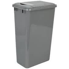 Hardware Resources Plastic Waste Container w/Lid, 35 Quarts product image