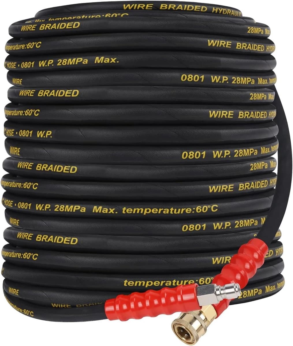 Biswing Pressure Washer Hose 50' w/3/8" Quick Connect Kink Proof 4000 PSI product image