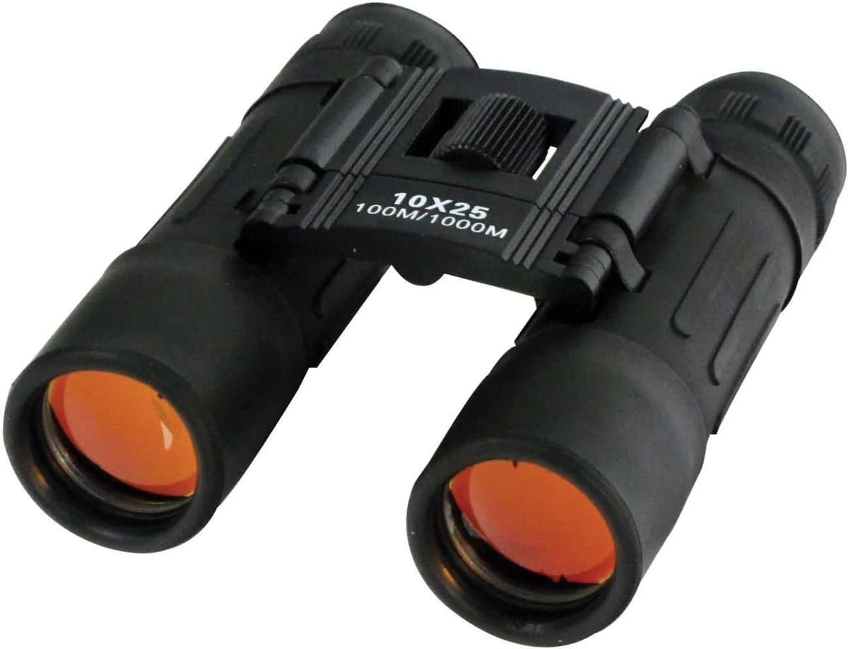 SE Black Rubberized Body Binoculars Ruby Coated Lens 10x Mag 25 mm Lens Dia product image