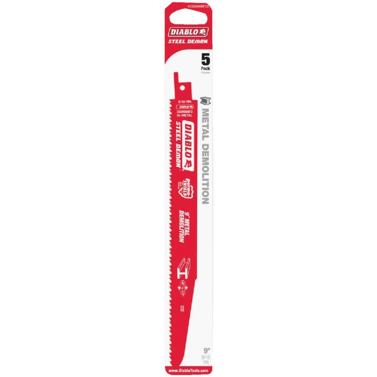 Diablo Steel Demon Bi-Metal 9" 8/10 TPI Metal Dem Reciprocating Saw Blade product image