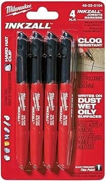 Milwaukee 4pk Black Fine Point Marker product image