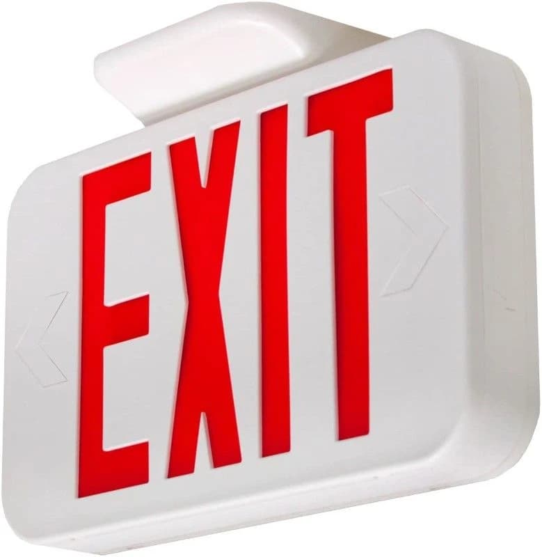 Exit Sign Modern Design - Red; LED; White; Battery Back Up product image