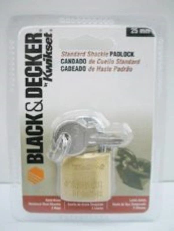 Black & Decker Padlock 25mm Brass (36/case) product image