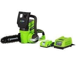 Greenworks 24V 10" Cordless Battery Chainsaw w/ 2.0 Ah Battery & Charger product image
