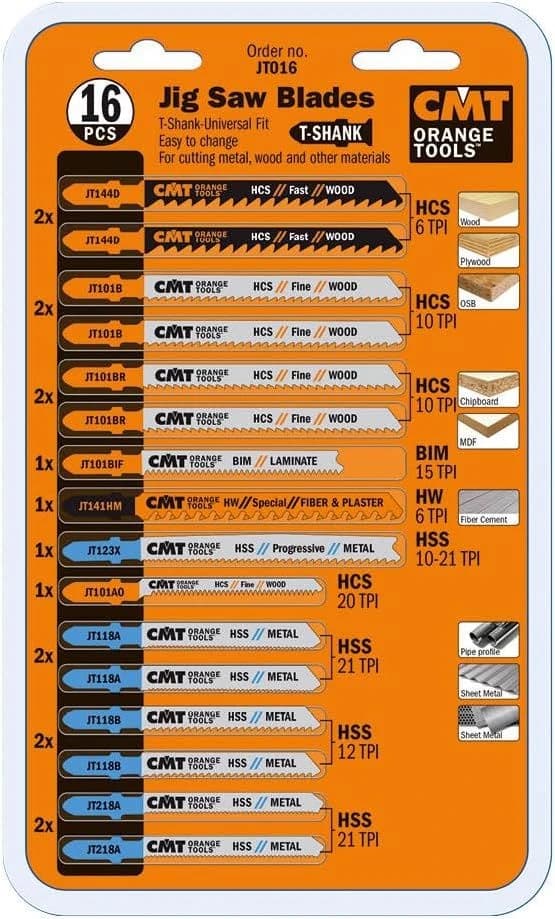 CMT 16pc Jig Saw Blade Set product image