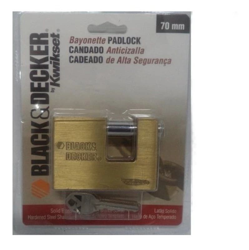 Black & Decker Barlock 70mm Brass - Bayonet Bar Lock product image