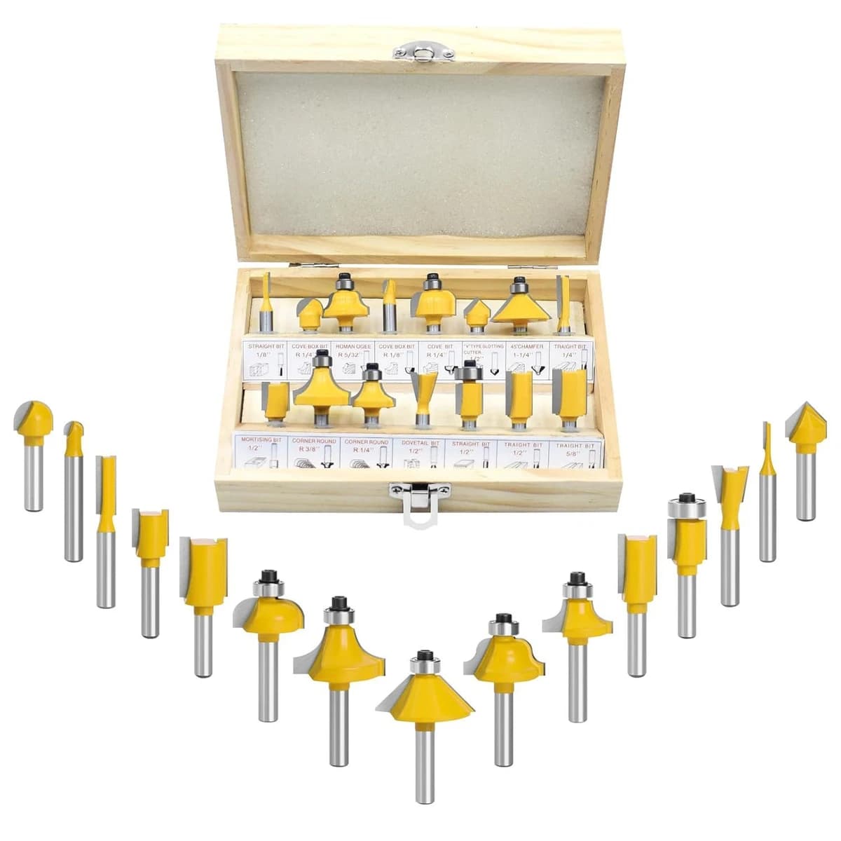 Ozmatip 1/4" Router Bits Set of 15pc product image