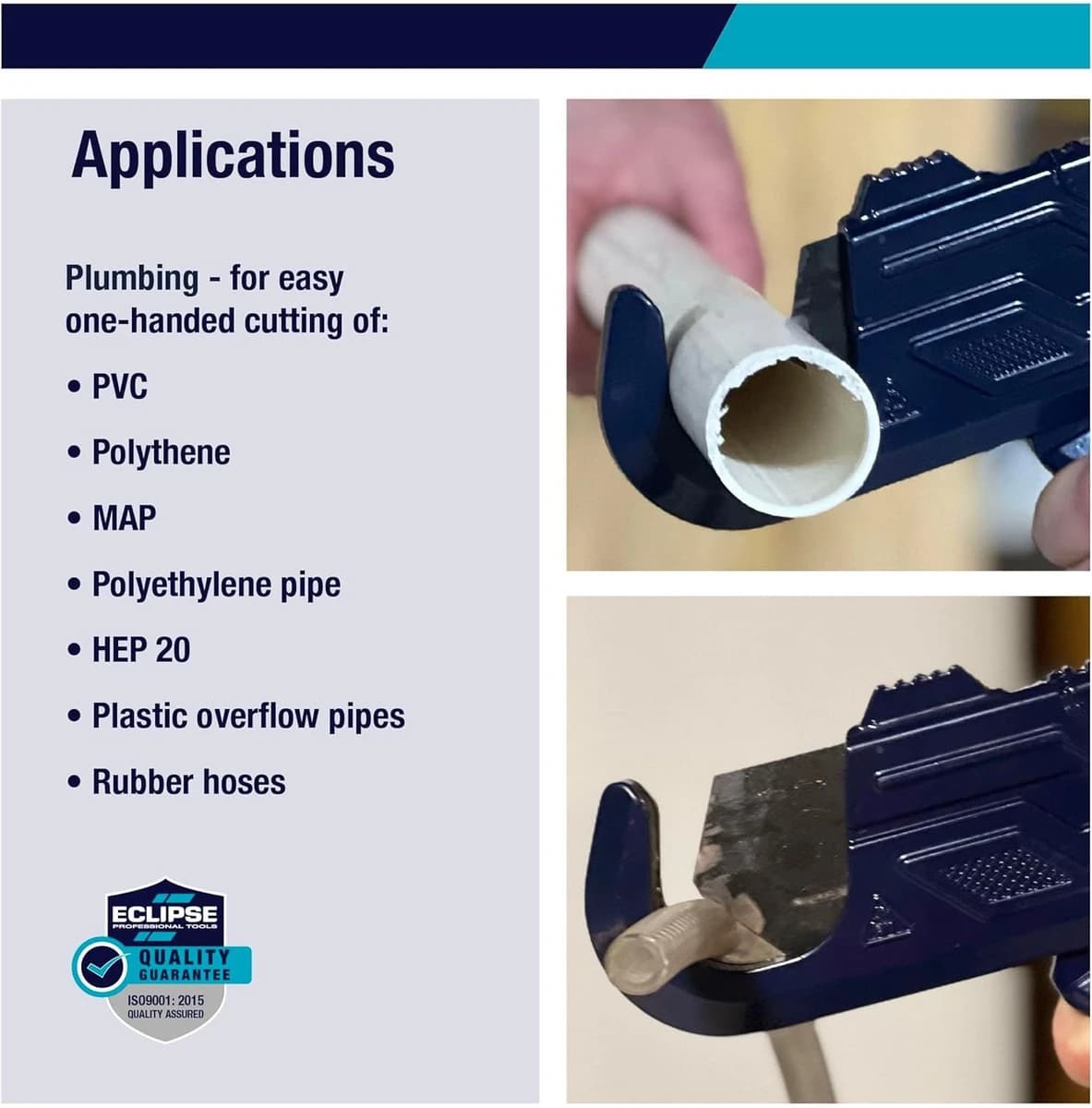Eclipse Professional Tools Ratchet Action Pipe Cutter Easy One-Handed Cutting product image