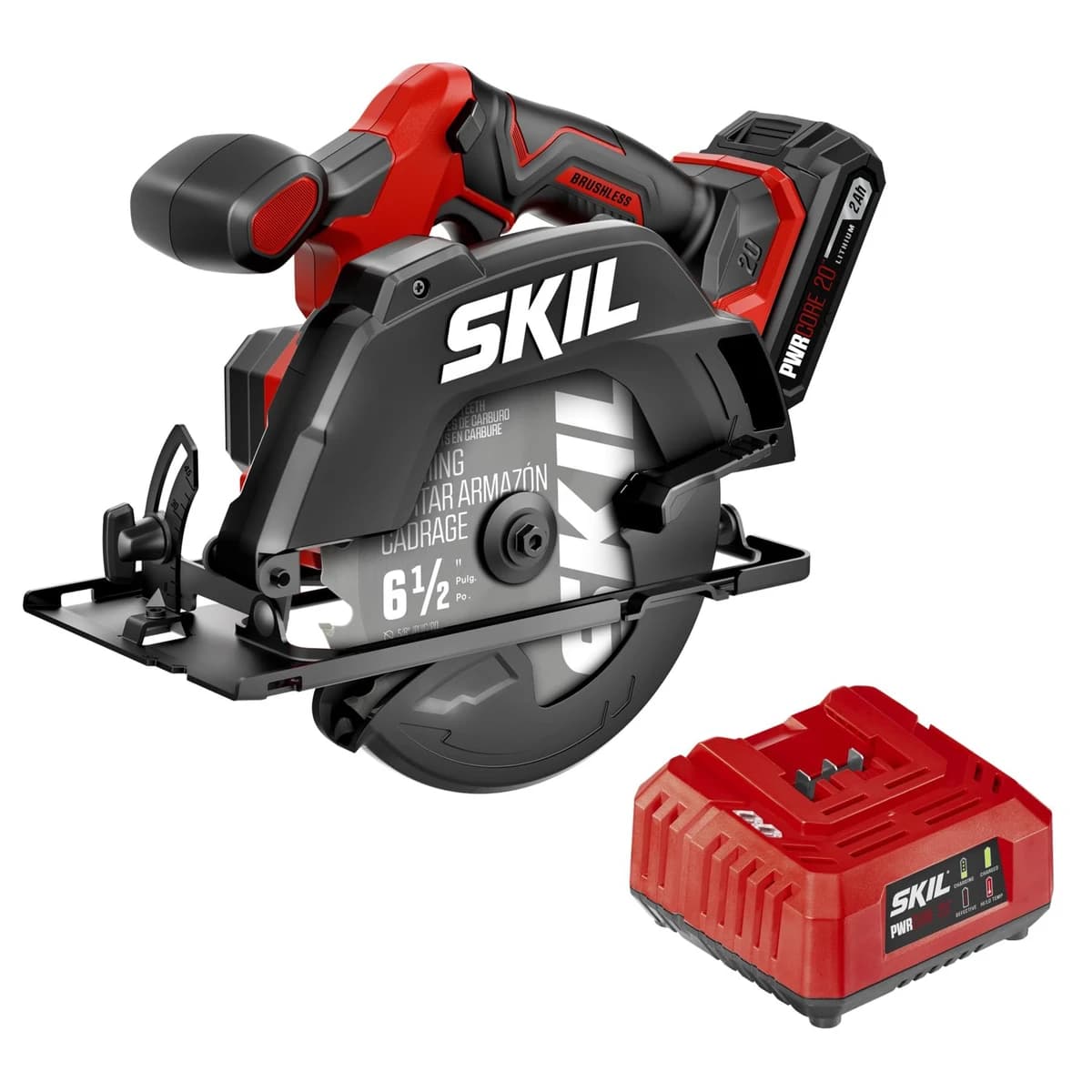 SKIL 20V Brushless 6 1/2" Cordless Compact Circular Saw Kit for Wood Cutting (CR6413B-11) product image
