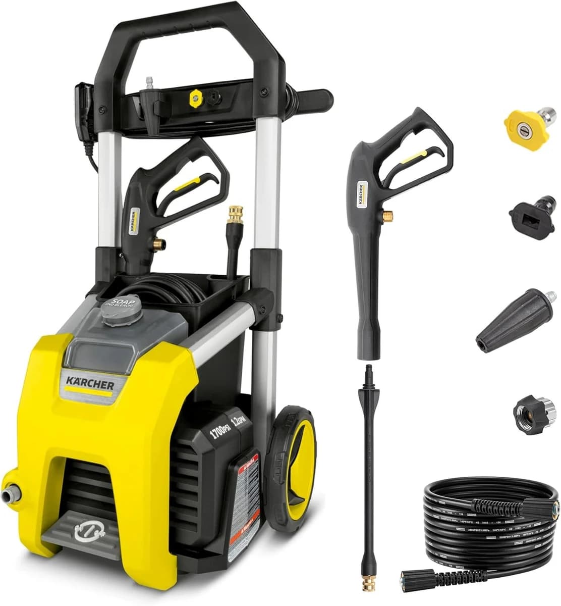 Karcher Electric Pressure Washer 1700PSI 1.2GPM CETA Cert 3 Nozzles Det. Tank product image