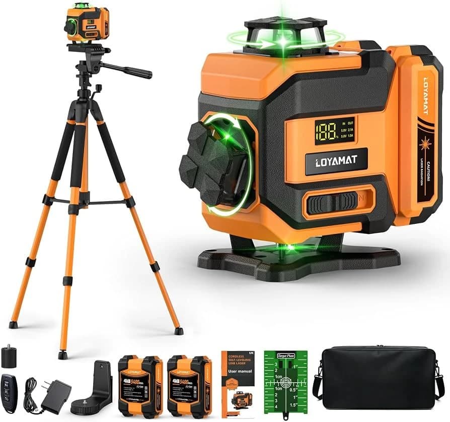 16 Line Green Cross Line Laser Level w/Tripod 4 x 360° Self-Leveling product image