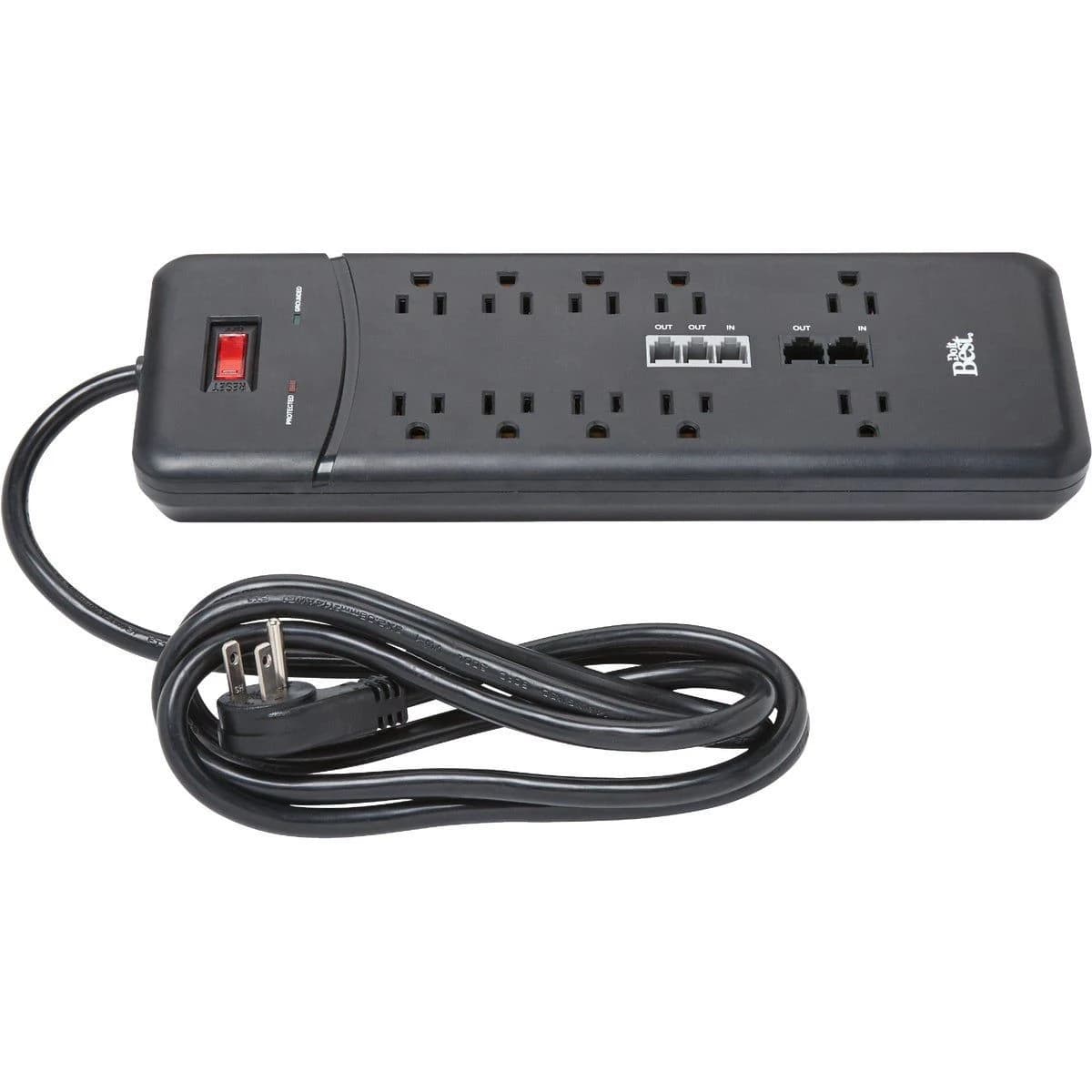 Do it Best 10-Outlet Surge Protector Strip with Phone/Fax Line Protection product image