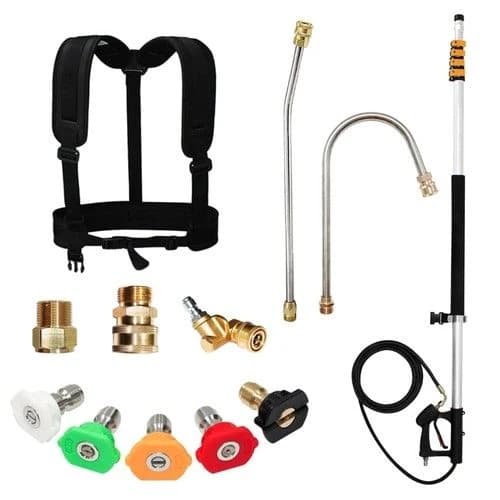 EDOU 20' Telescoping Pressure Washer Wand Gutter Cleaner Tool 4000PSI product image