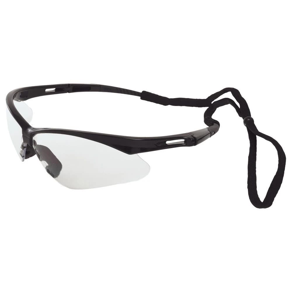 ERB Clear Lens Black Frame Safety Glasses w/cord product image
