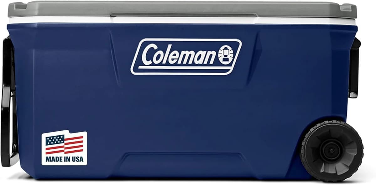 Coleman Classic Series Insulated Portable Rolling Cooler with Wheels 100 Qt product image