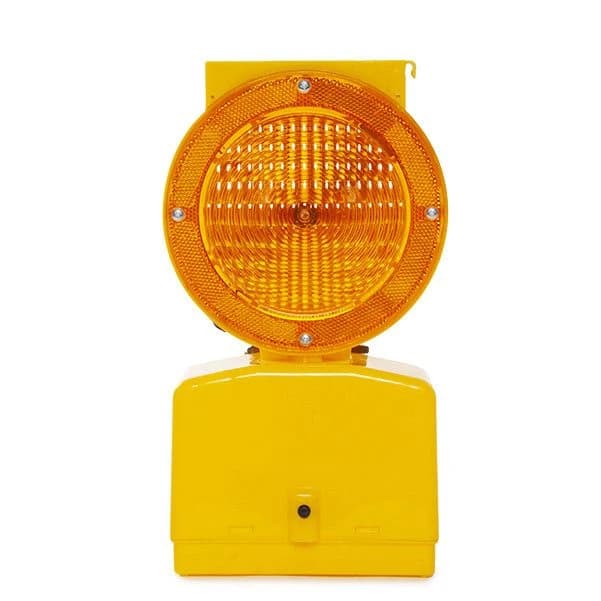 Solar Barricade Warning Light 2 LED Amber w/Metal Hook 4.5V product image