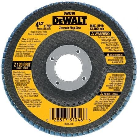 Dewalt 4 1/2" X 7/8" 120 Grit Type 29 Flap Disc product image
