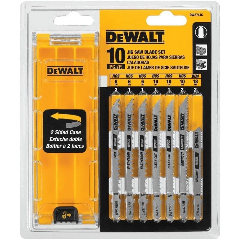 Dewalt 10pc T Shank Jigsaw Blade Set product image