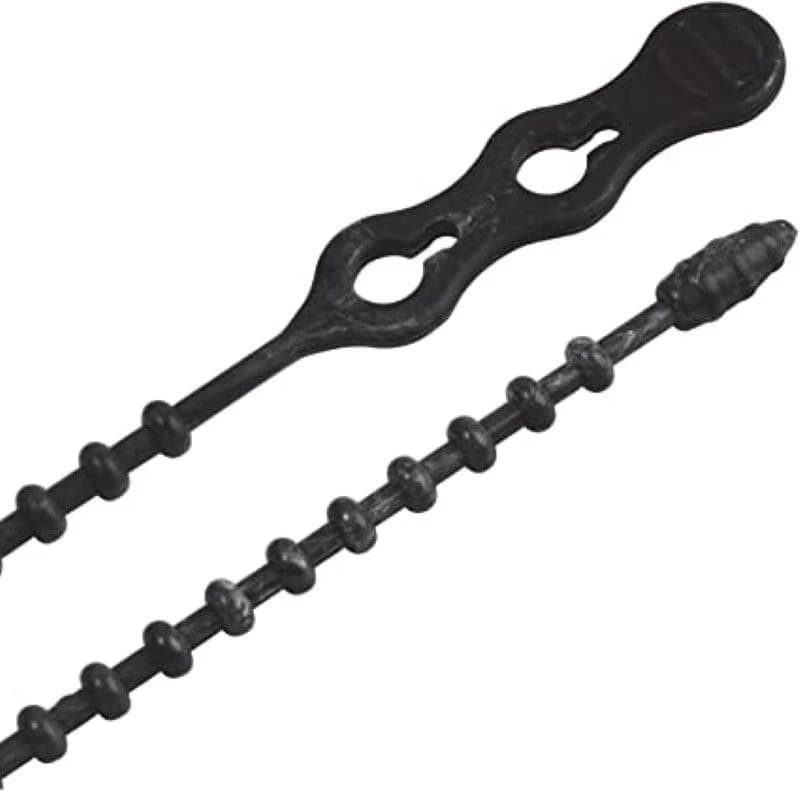 40PC Beaded Black Cable Tie 8" product image