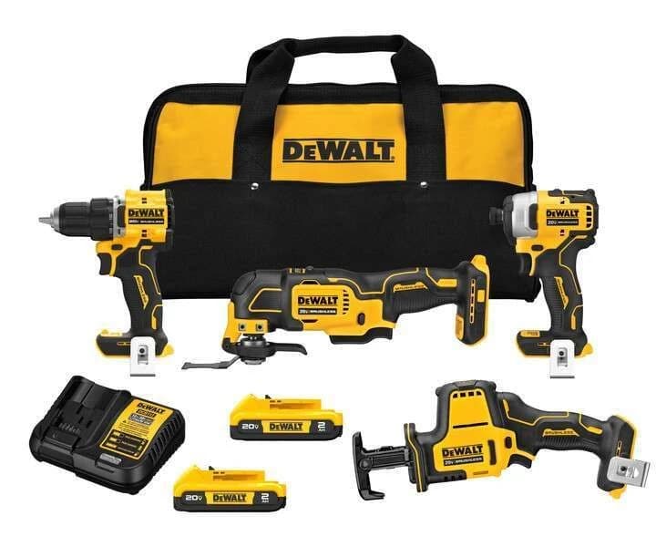 Dewalt Atomic 20-Volt Lithium-Ion Brushless Combo Kit (4-Tool) (DCK486D2) product image