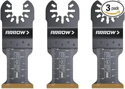 Arrow Titanium Coated Oscillating Tool Saw Blade 1 1/4 Inch, 3-Pack product image