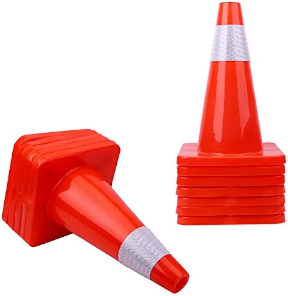 18" Traffic Cone w/Reflective Sleeve product image