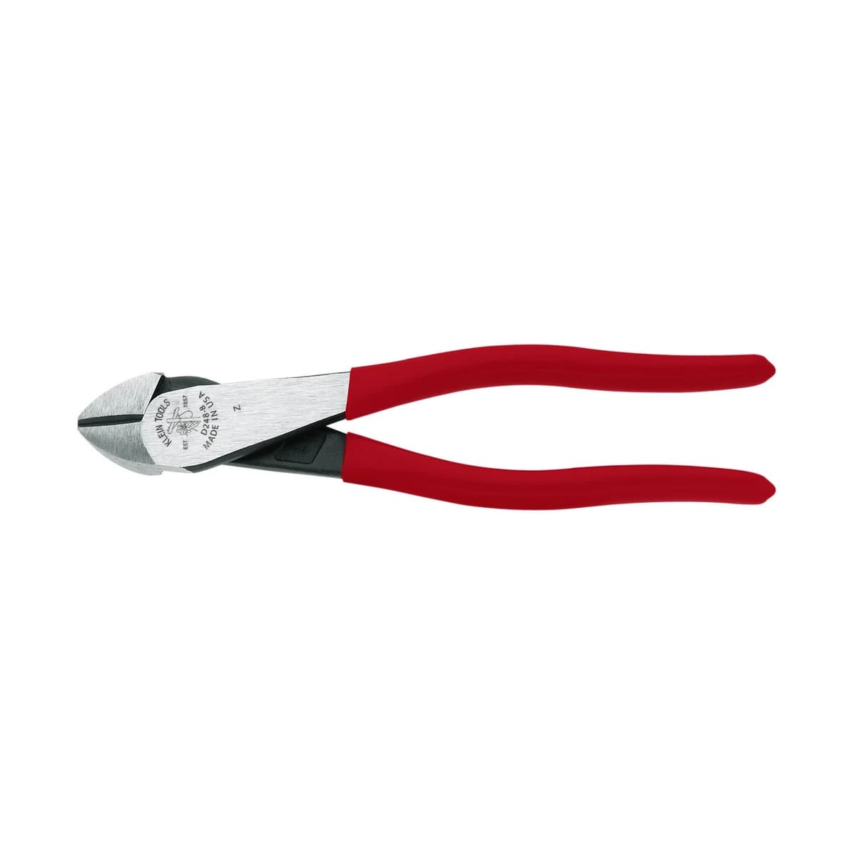 KLEIN D2488 Diagonal Cutting Pliers, Angled Head, Short Jaw, 8-Inch product image