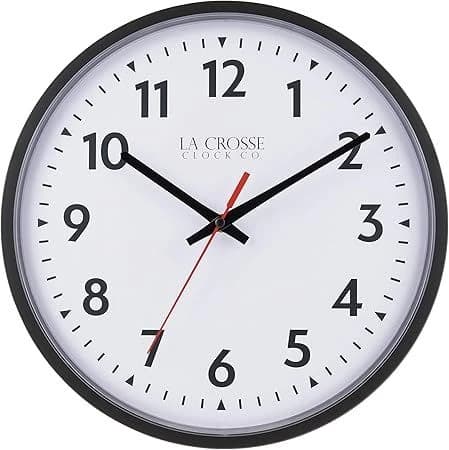 LaCrosse 13" Info-Tech Commercial Silent Quartz Analog Wall Clock product image
