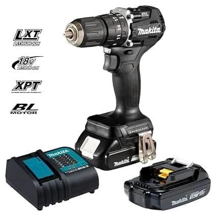 Makita Hammer Drill Driver 18V Brushless 40N·m Torque w/Charger & 2X 1.5Ah batt product image