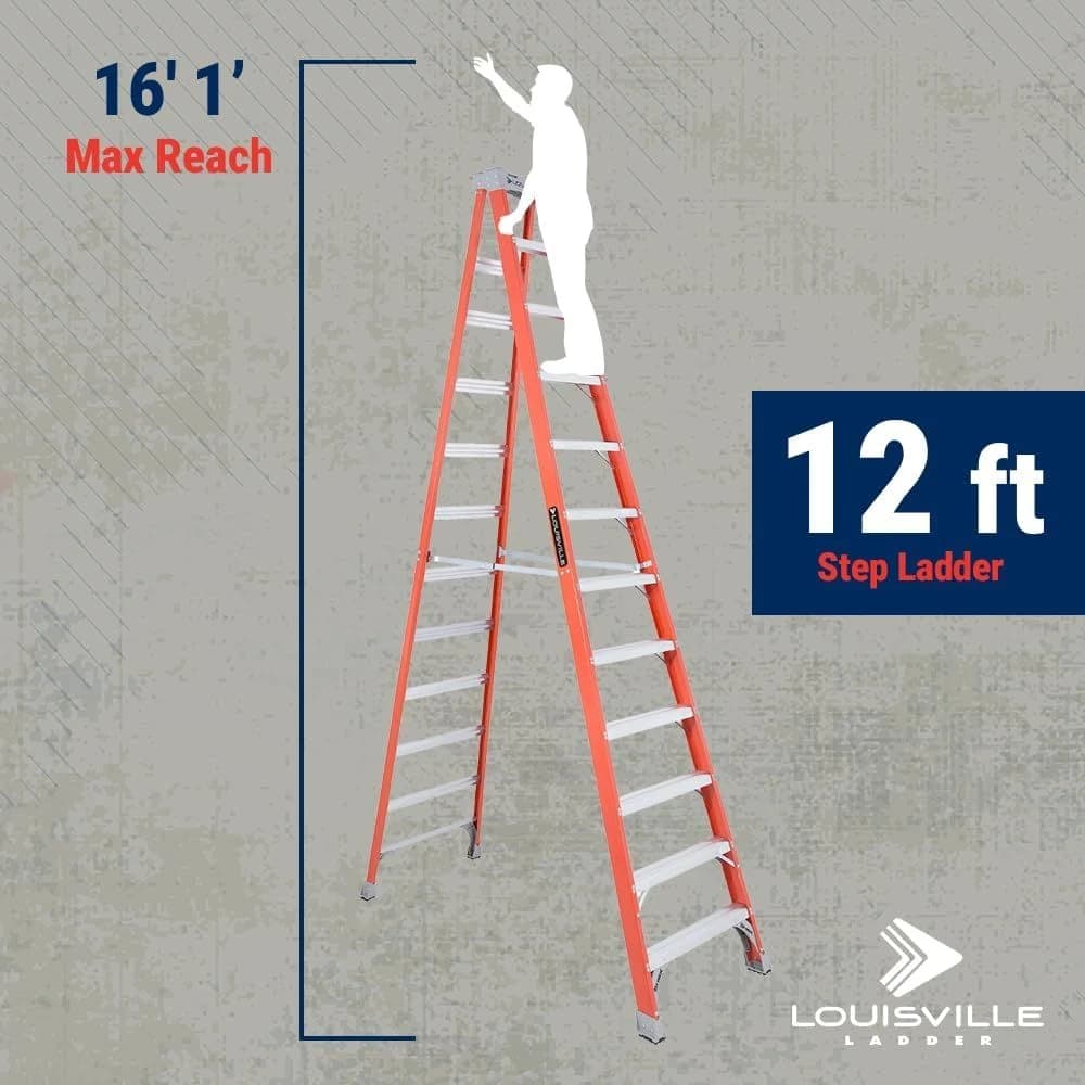 Louisville 12' Type IA Fiberglass Step Ladder 300lb Capacity product image