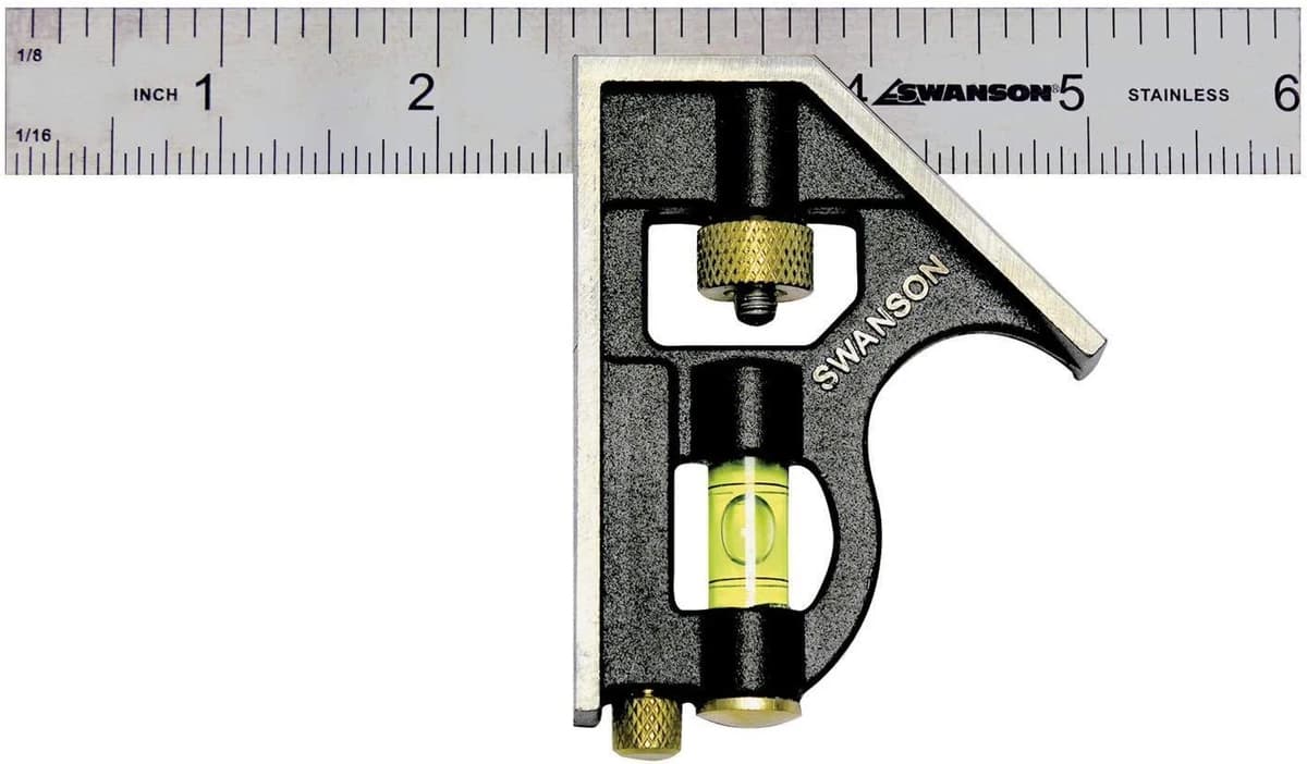 Swanson 6" Combo Square with Cast Zinc Body Stainless Steel Ruler and Brass Bolt product image