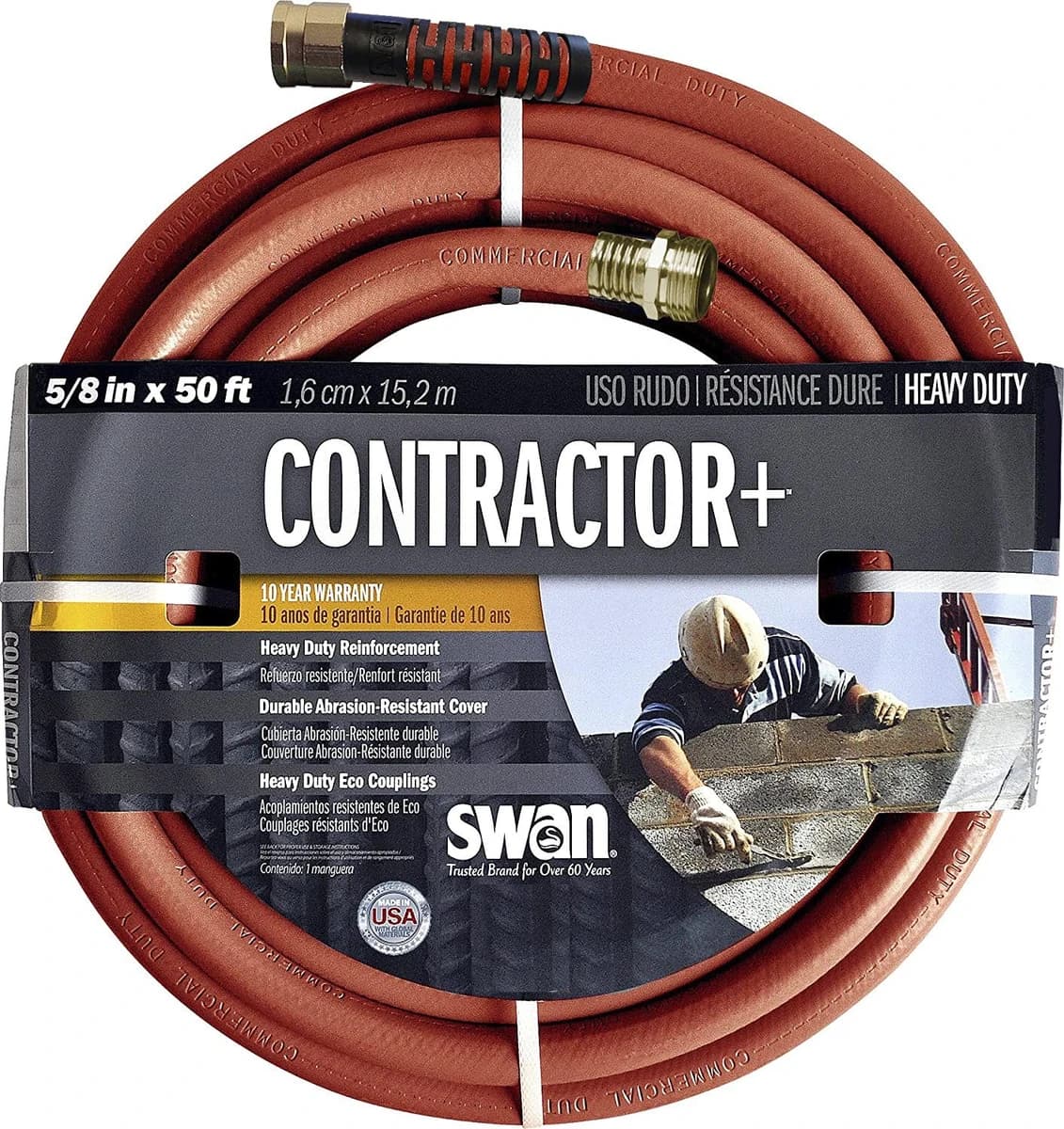 Swan Commercial Duty Water Hose 50' x 5/8" Red product image