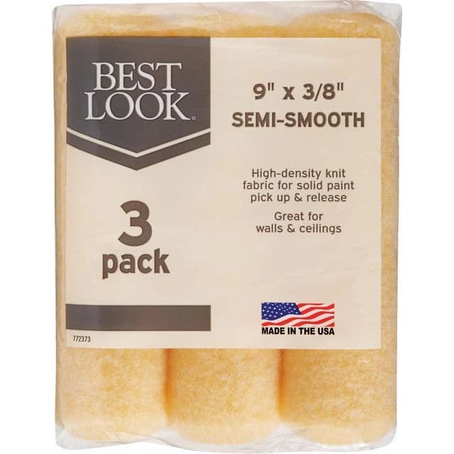 Best Look 9 Inch X 3/8 Inch Knit Fabric Roller Cover (3-pack) product image