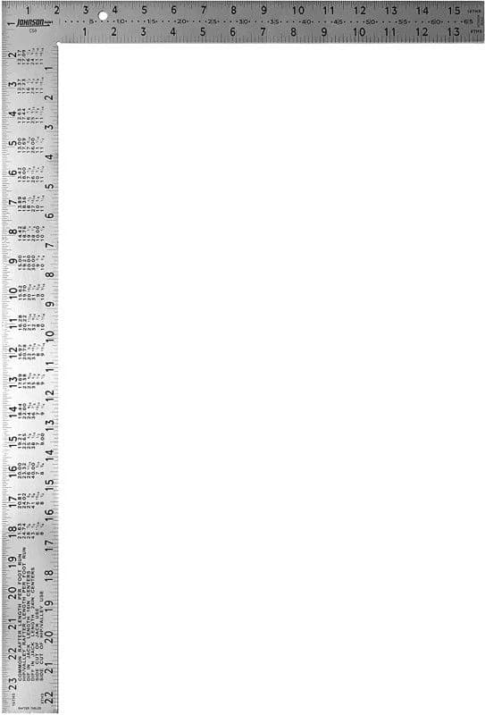 Johnson Professional Easy-Read Steel Framing Square 16" x 24" product image