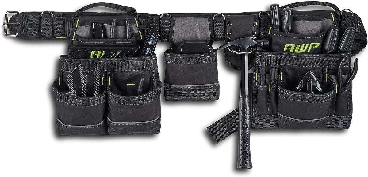 AWP Carpenter Premium Tool Belt w/Carry Handles Air-Mesh Padded Fits up to 50" product image