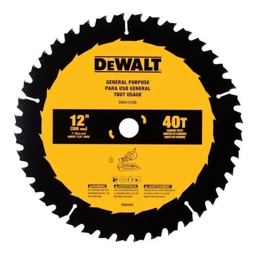 Dewalt 12" 40T General Purpose Saw Blade product image